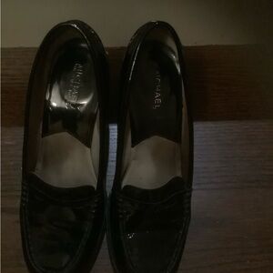 Michael Kors Vintage 2000s Patent Leather Penny Loafer Heels